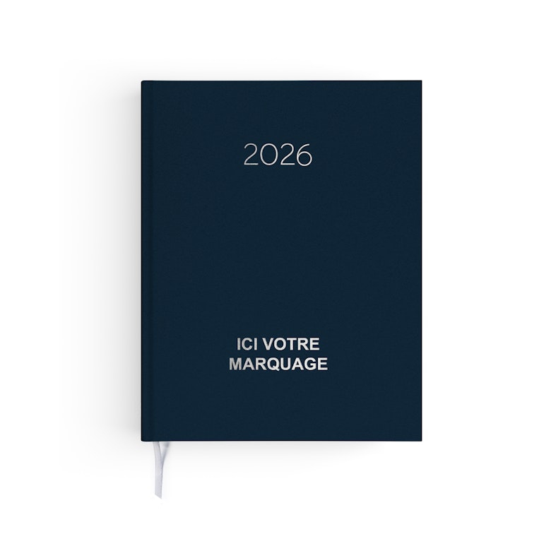 Agenda personnalisable 3 formats - Naturel Bleu nuit